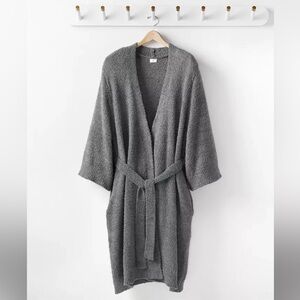 Hotel Collection $130 Luxe Knit Robe Size: Small/ Medium Charcoal Grey Soft